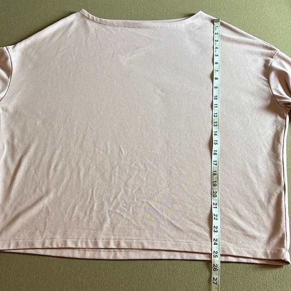 All Saints Rita Tee Long Sleeve Pink/Blush Oversized- Small - Picture 9 of 10